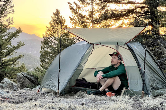 The Big Agnes Copper Spur 2 pitched in the wild