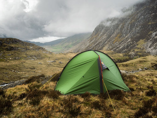 Terra Nova tent pitched in the wilderness