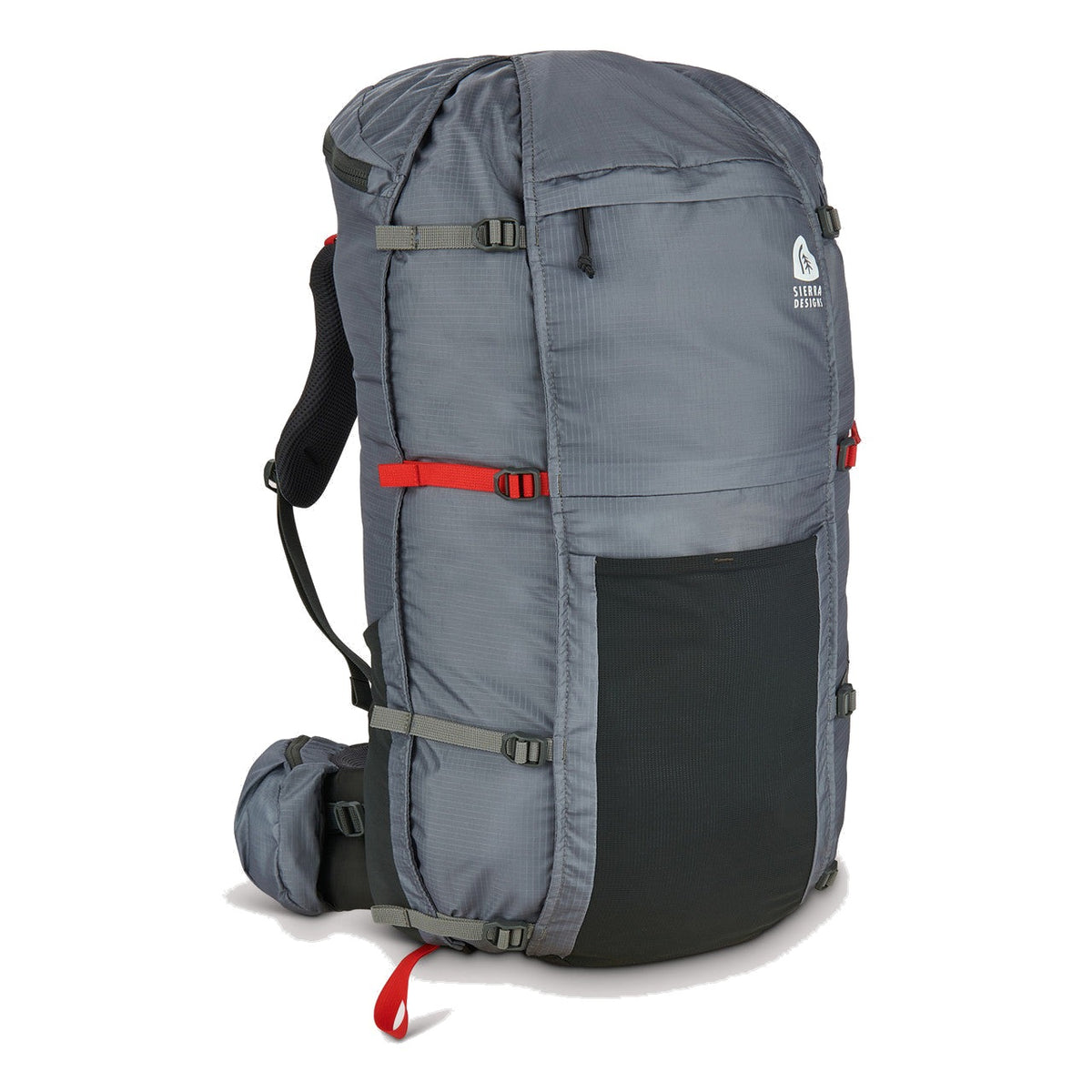 Sierra Designs Flex Trail 40-60L backpack hire in Wild Dove/Peat, expanded to 60L