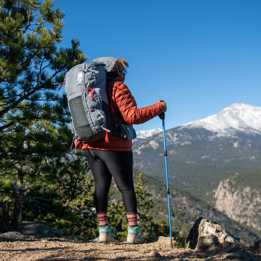 Sierra Designs Flex Trail rucksack in use on the trail