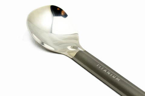 Titanium Long Handle Spoon with Polished Bowl