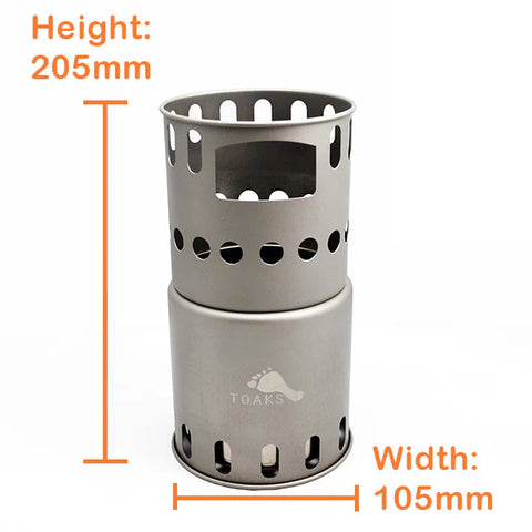 Titanium Backpacking Wood Burning Stove