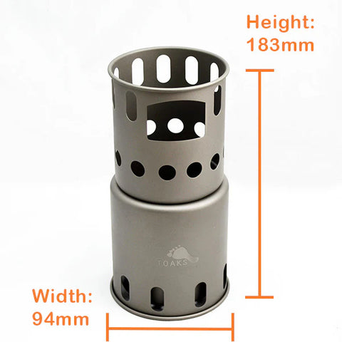 Titanium Backpacking Wood Burning Stove