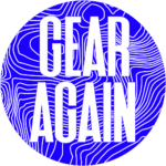 Gear Again Logo - Blue Circle with Typographic Lines